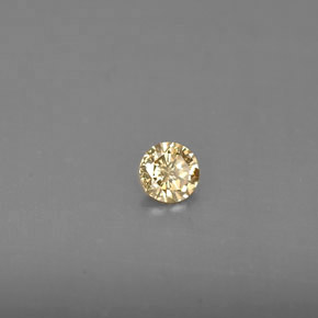 0.14캐럿 천연 샴페인 다이아몬드, 라운드 컷, 3.39 mm, VS