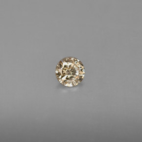 0.18캐럿 천연 샴페인 다이아몬드, 라운드 컷, 3.72 mm, VS