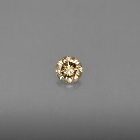 0.16캐럿 천연 샴페인 다이아몬드, 라운드 컷, 3.43 mm, VS