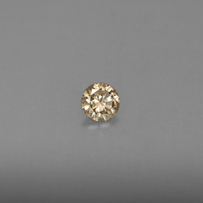 0.16캐럿 천연 샴페인 다이아몬드, 라운드 컷, 3.43 mm, VS
