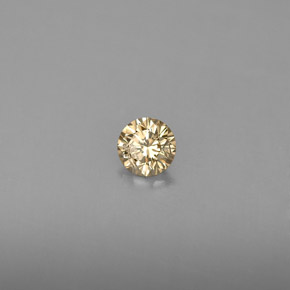 0.19캐럿 천연 샴페인 다이아몬드, 라운드 컷, 3.63 mm, VS