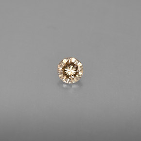 0.16캐럿 천연 샴페인 다이아몬드, 라운드 컷, 3.33 mm, VS