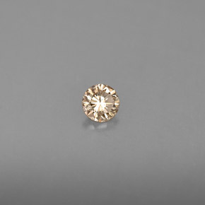 0.16캐럿 천연 샴페인 다이아몬드, 라운드 컷, 3.33 mm, VS