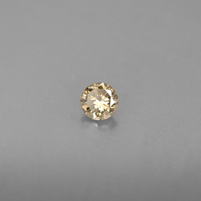 0.16캐럿 천연 샴페인 다이아몬드, 라운드 컷, 3.37 mm, VS