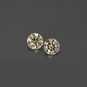 캐럿 천연 샴페인 다이아몬드 보석, 라운드 컷, 3.35 mm, VS