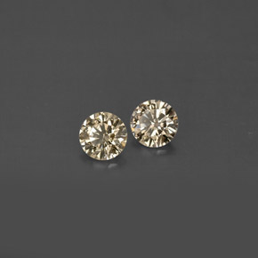 캐럿 천연 샴페인 다이아몬드 보석, 라운드 컷, 3.35 mm, VS