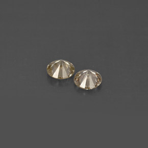 캐럿 천연 샴페인 다이아몬드 보석, 라운드 컷, 3.35 mm, VS