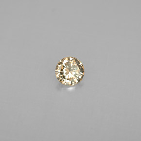 0.18캐럿 천연 샴페인 다이아몬드, 라운드 컷, 3.82 mm, VS