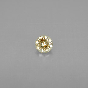 0.22캐럿 천연 샴페인 다이아몬드, 라운드 컷, 3.67 mm, VS