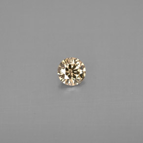 0.17캐럿 천연 샴페인 다이아몬드, 라운드 컷, 3.60 mm, VS