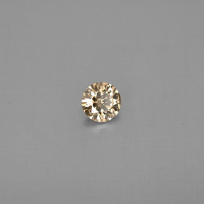 0.17캐럿 천연 샴페인 다이아몬드, 라운드 컷, 3.60 mm, VS