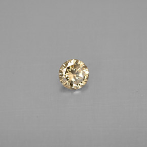 0.20캐럿 천연 샴페인 다이아몬드, 라운드 컷, 3.80 mm, VS