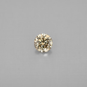 0.23캐럿 천연 샴페인 다이아몬드, 라운드 컷, 3.89 mm, VS