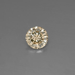 0.17캐럿 천연 샴페인 다이아몬드, 라운드 컷, 3.51 mm, VS