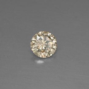 0.17캐럿 천연 샴페인 다이아몬드, 라운드 컷, 3.51 mm, VS