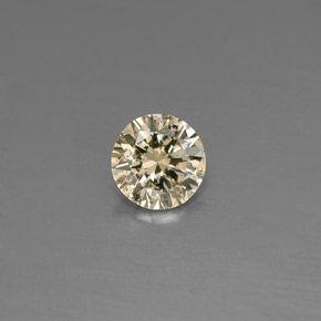 0.16캐럿 천연 샴페인 다이아몬드, 라운드 컷, 3.56 mm, VS
