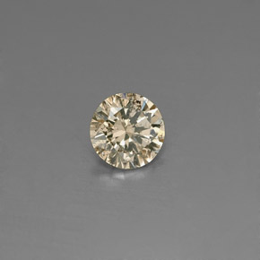 0.16캐럿 천연 샴페인 다이아몬드, 라운드 컷, 3.56 mm, VS