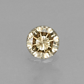 0.14캐럿 천연 샴페인 다이아몬드, 라운드 컷, 3.35 mm, VS