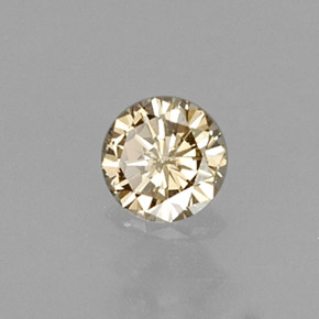 0.14캐럿 천연 샴페인 다이아몬드, 라운드 컷, 3.35 mm, VS