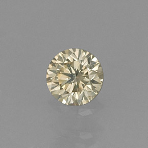 0.14캐럿 천연 샴페인 다이아몬드, 라운드 컷, 3.29 mm, VS