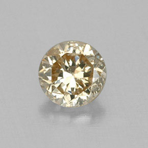 0.17캐럿 천연 샴페인 다이아몬드, 라운드 컷, 3.35 mm, VS
