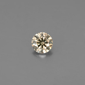 0.15캐럿 천연 팬시 코냑 다이아몬드, 라운드 컷, 3.38 mm, VS