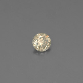 0.10캐럿 천연 샴페인 다이아몬드, 라운드 컷, 2.98 mm, VS