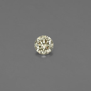 0.09캐럿 천연 샴페인 다이아몬드, 라운드 컷, 2.87 mm, VS