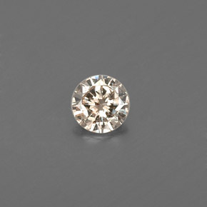 0.12캐럿 천연 샴페인 다이아몬드, 라운드 컷, 3.31 mm, VS
