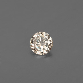 0.12캐럿 천연 샴페인 다이아몬드, 라운드 컷, 3.31 mm, VS