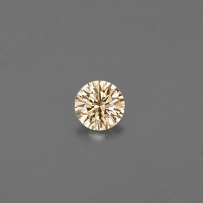 0.09캐럿 천연 샴페인 다이아몬드, 라운드 컷, 2.93 mm, VS