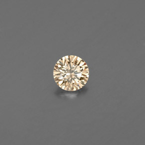 0.09캐럿 천연 샴페인 다이아몬드, 라운드 컷, 2.93 mm, VS