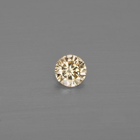 0.12캐럿 천연 샴페인 다이아몬드, 라운드 컷, 3.11 mm, VS