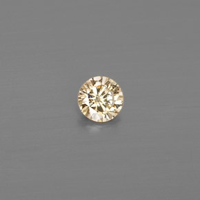 0.12캐럿 천연 샴페인 다이아몬드, 라운드 컷, 3.11 mm, VS