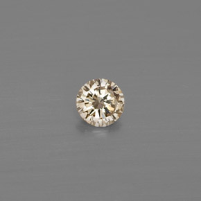 0.08캐럿 천연 샴페인 다이아몬드, 라운드 컷, 2.93 mm, VS