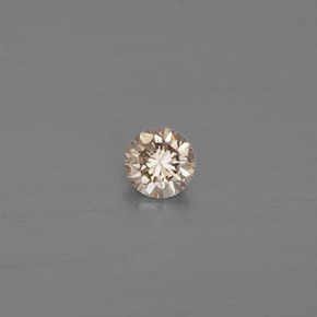 0.08캐럿 천연 샴페인 다이아몬드, 라운드 컷, 2.76 mm, VS