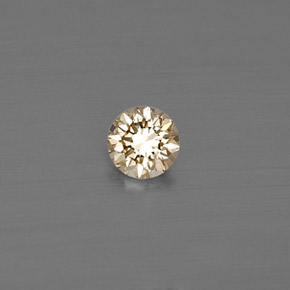 0.11캐럿 천연 샴페인 다이아몬드, 라운드 컷, 3.06 mm, VS