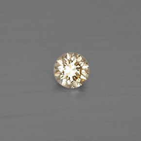 0.11캐럿 천연 샴페인 다이아몬드, 라운드 컷, 3.06 mm, VS