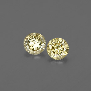 캐럿 천연 샴페인 다이아몬드 보석, 라운드 컷, 2.88 mm, VS