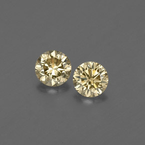 캐럿 천연 샴페인 다이아몬드 보석, 라운드 컷, 2.95 mm, VS