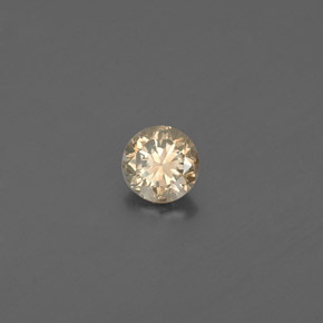 0.17캐럿 천연 팬시 샴페인 다이아몬드, 라운드 컷, 3.43 mm, VS