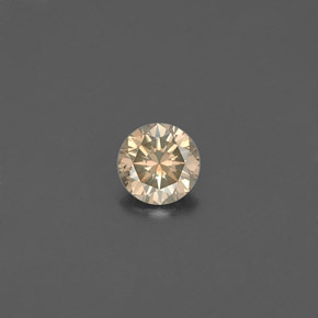 0.18캐럿 천연 샴페인 다이아몬드, 라운드 컷, 3.63 mm, VS