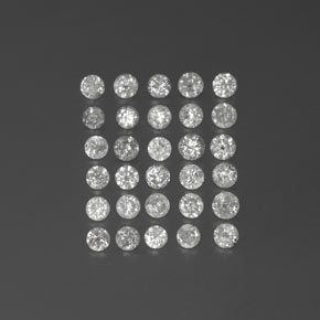 캐럿 천연 화이트 다이아몬드 보석, 라운드 컷, 2.09 mm, SI