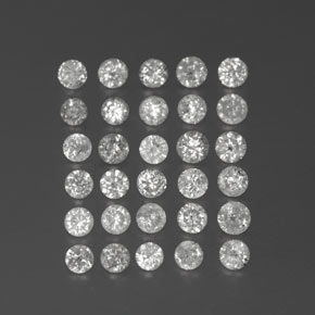 캐럿 천연 화이트 다이아몬드 보석, 라운드 컷, 2.09 mm, SI