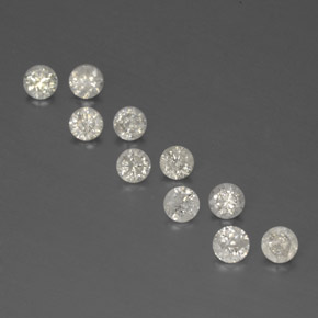 캐럿 천연 화이트 다이아몬드 보석, 라운드 컷, 2.51 mm, SI