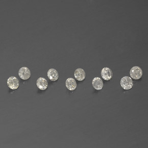 캐럿 천연 화이트 다이아몬드 보석, 라운드 컷, 2.51 mm, SI