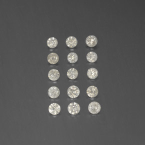 캐럿 천연 화이트 다이아몬드 보석, 라운드 컷, 2.19 mm, SI