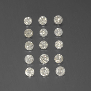 캐럿 천연 화이트 다이아몬드 보석, 라운드 컷, 2.19 mm, SI