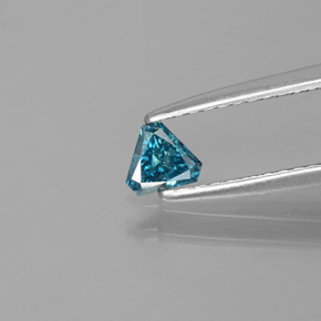 0.18캐럿 천연 블루 다이아몬드, 트릴리언, 4.4×3.9 mm, SI
