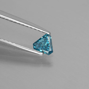 0.18캐럿 천연 블루 다이아몬드, 트릴리언, 4.4×3.9 mm, SI